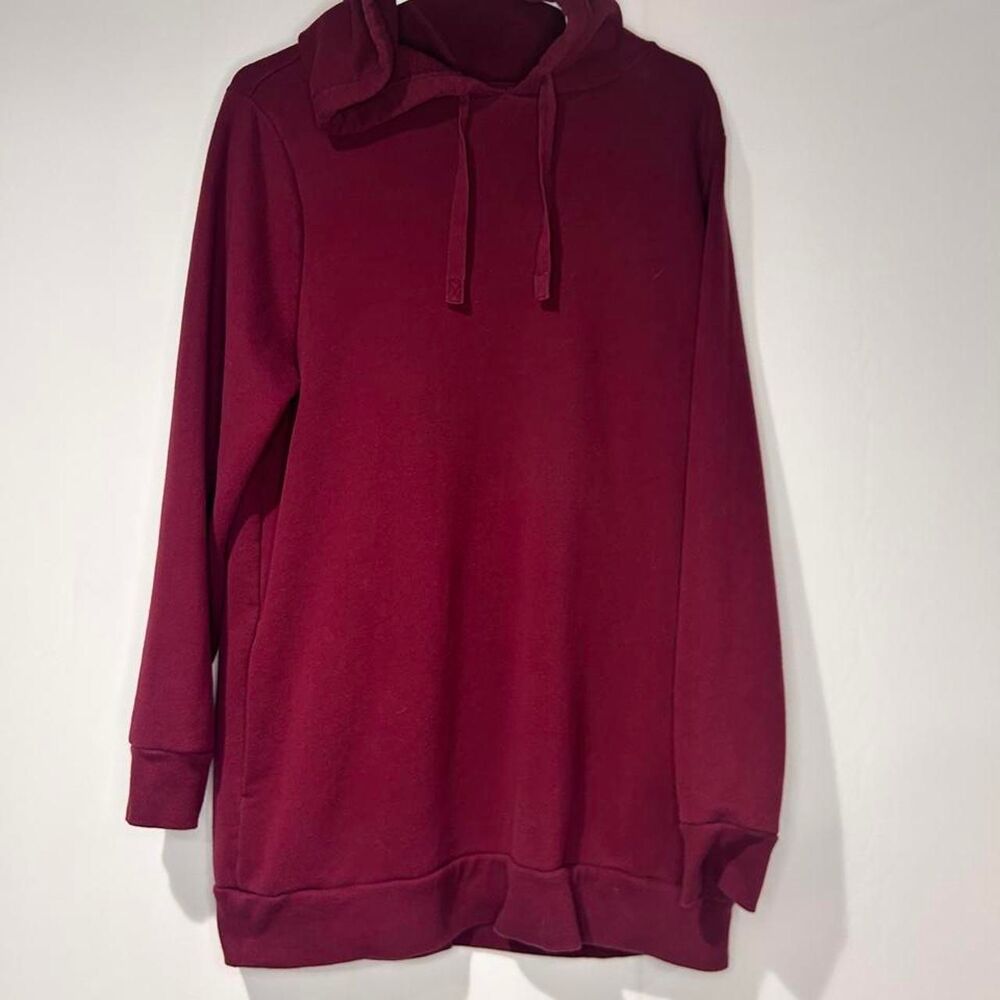 A-new-day Women's Burgundy and Red Hoodie